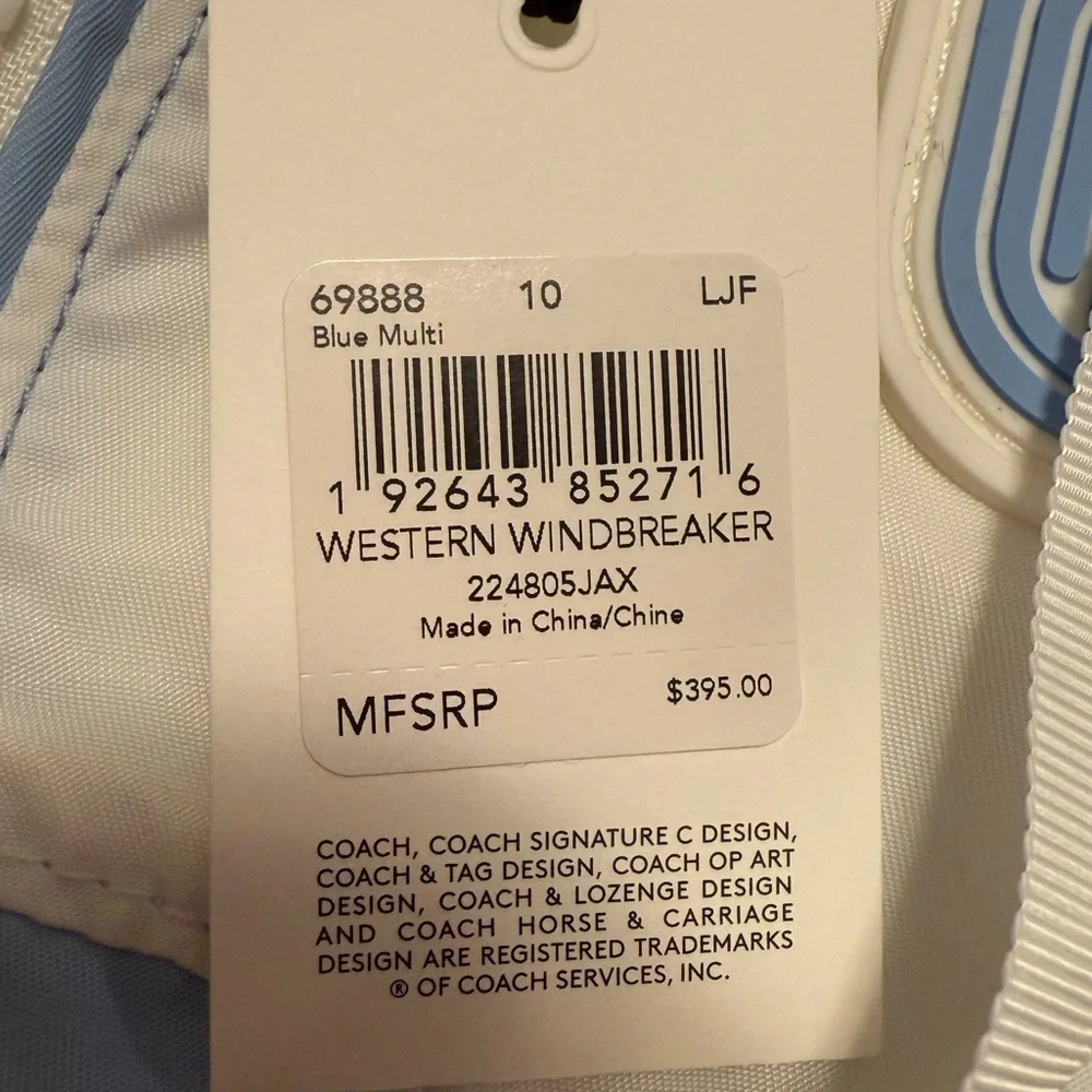 Coach White and Light Blue Windbreaker - Picture 5 of 5